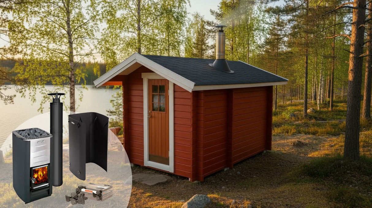 Bastupakke Getskär 6,5 kvm og Harvia M3