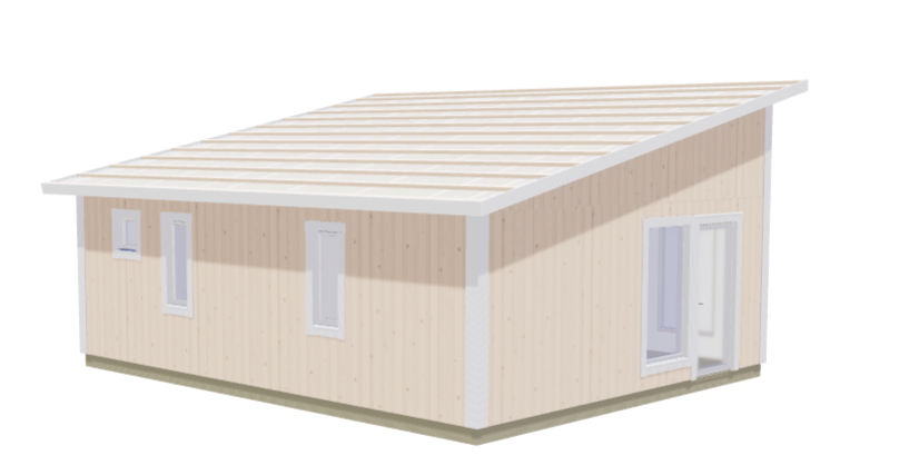 Hytte Åskär 2 rom Kjøkken/stue og toalett 50kvm