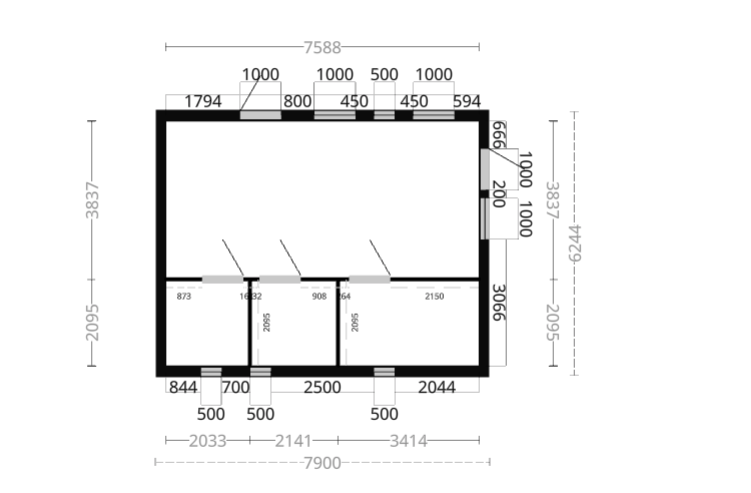 Hytte Åskär 2 rom Kjøkken/stue og toalett 50kvm