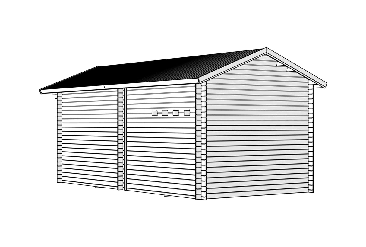 Hytte Tett Grunnmodell med hems 30 kvm