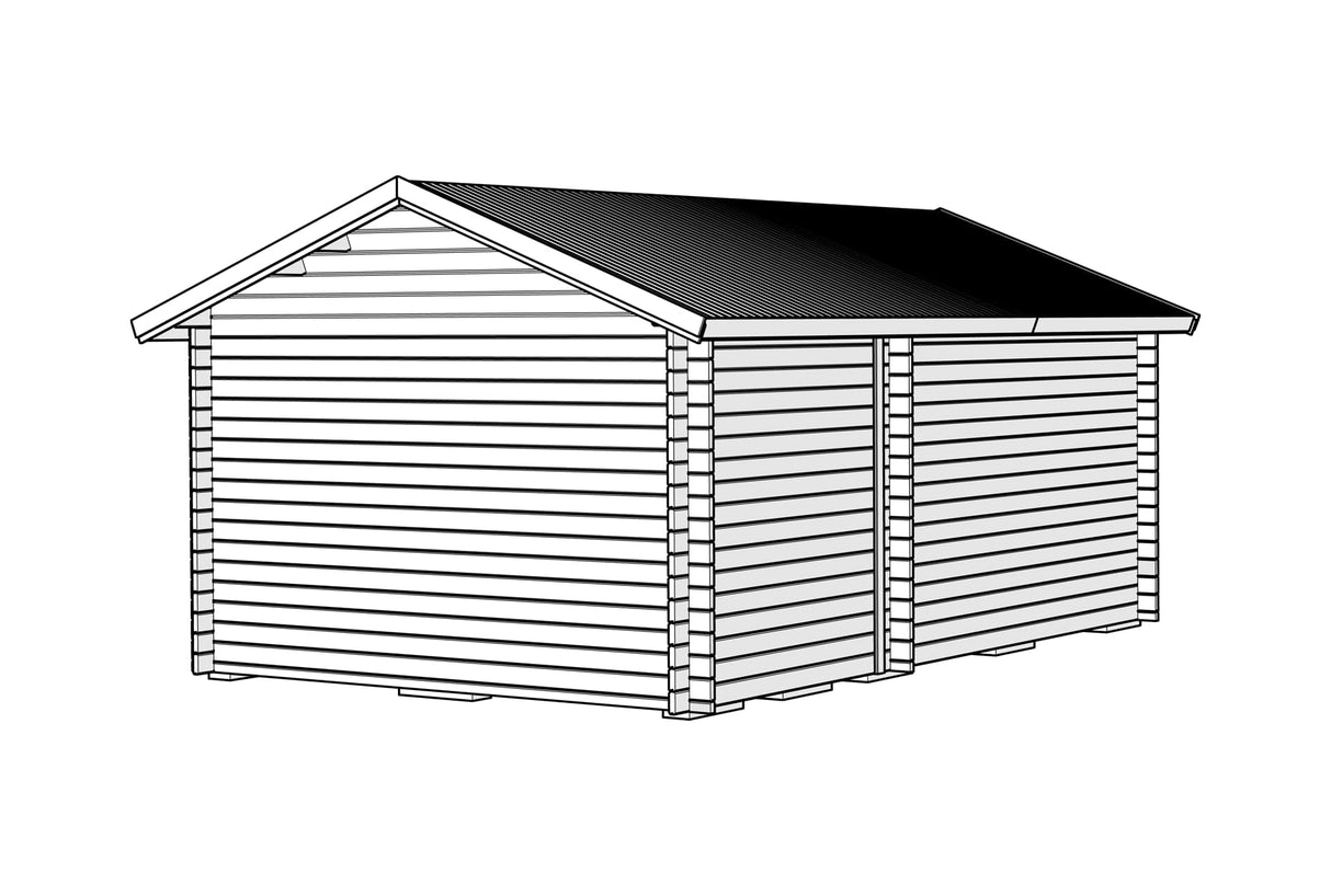 Attefallshus Tät Grundmodell Torp 24 kvm