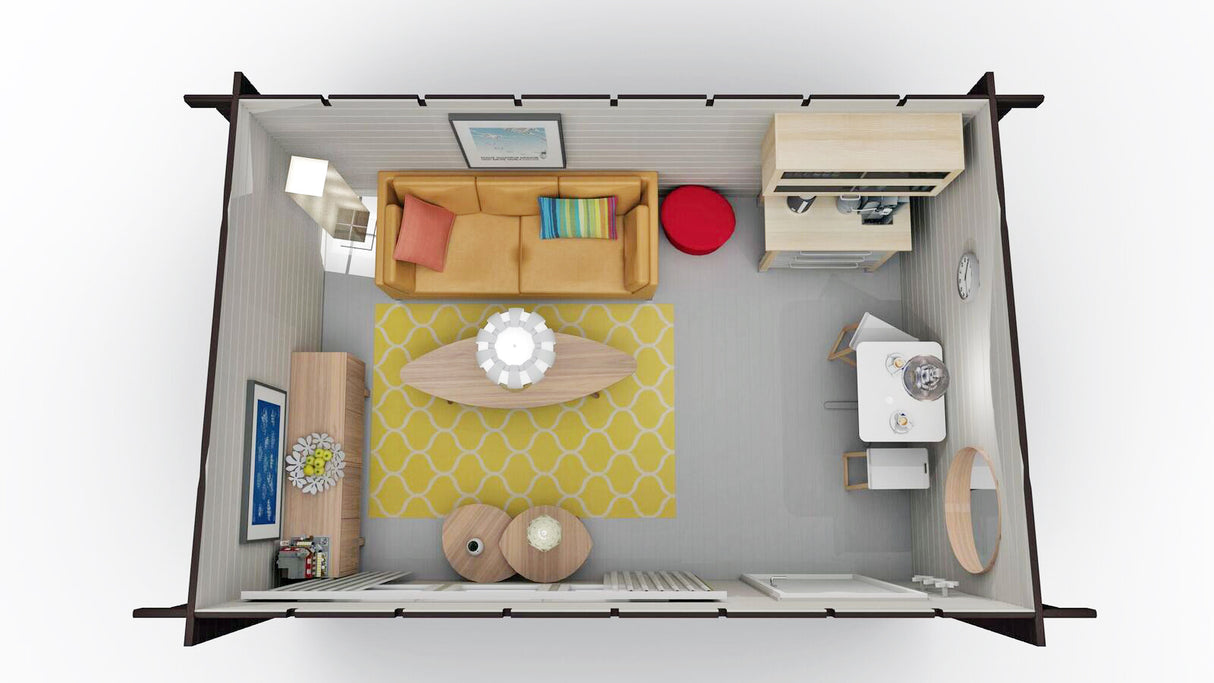 Anneks Lokatten med skråtak 15 kvm