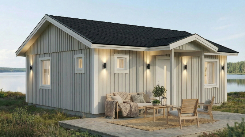 Hytte Hällskär 2 rom, kjøkken/stue, toalett 50 kvm