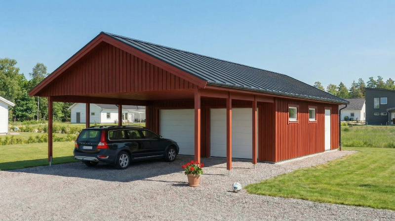 Dubbelgarage Sitas 58 kvm med Carport