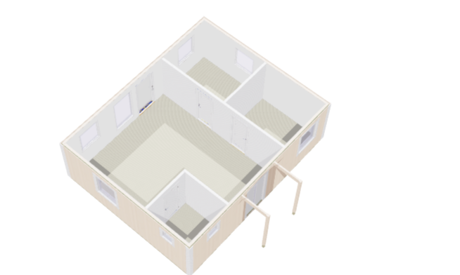 Hytte Hällskär 2 rom, kjøkken/stue, toalett 50 kvm