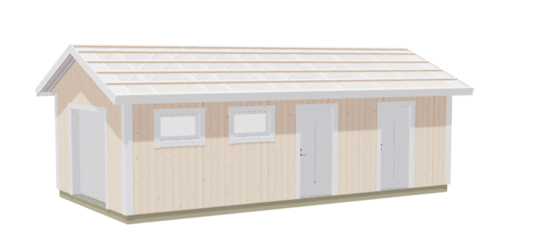 Attefallsgarage Sälskär med lägenhet och toalett 11kvm totalt 40kvm