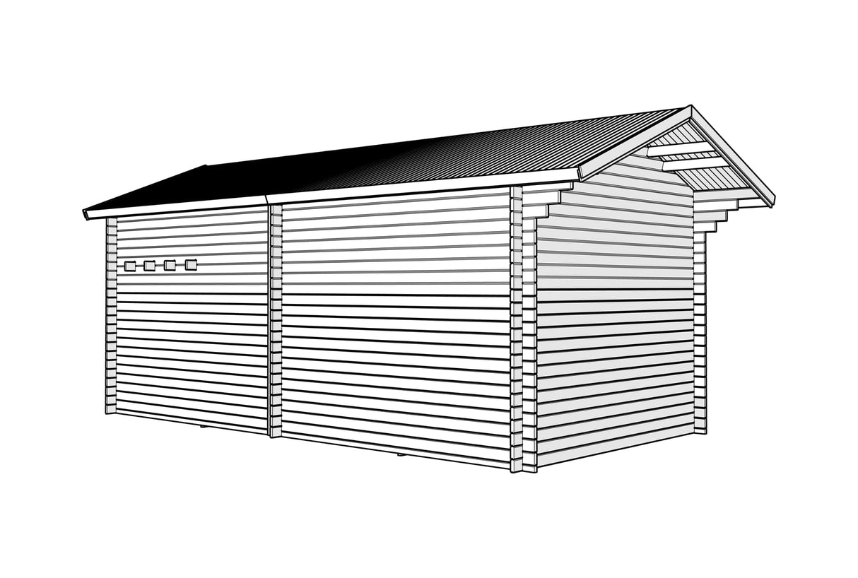 Hytte Tett Grunnmodell med hems 30 kvm