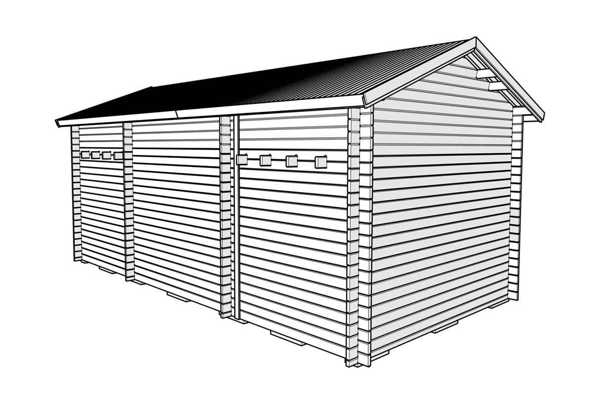 Hytte tett grunnmodell torp med tre rom og to hems 30 kvm