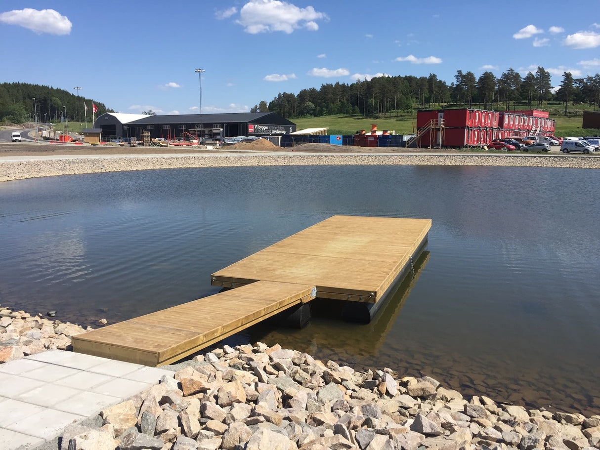 Flytebrygge premium 6x3m inkl. landgang 4,2m