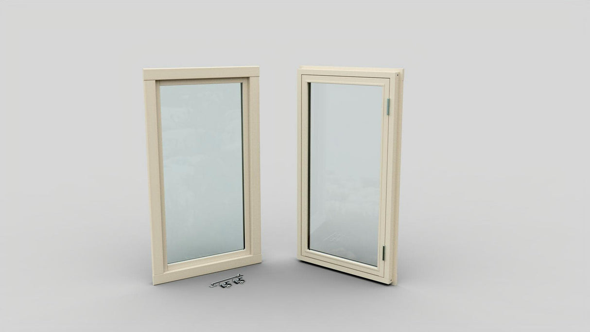 Öppningsbart enkelhärdat fönster 670x1200mm Energi 45mm vägg