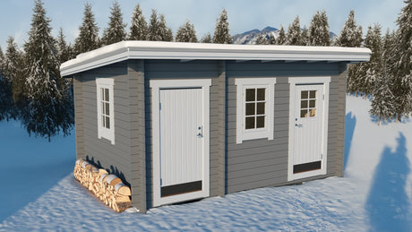 Anneks Siken kombi med skråtak 15 kvm