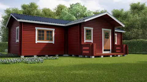 Hytte tømmerhytte bild 2