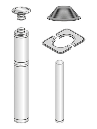 Harvia Stålskorsten Grundpaket WHP1500M Svart