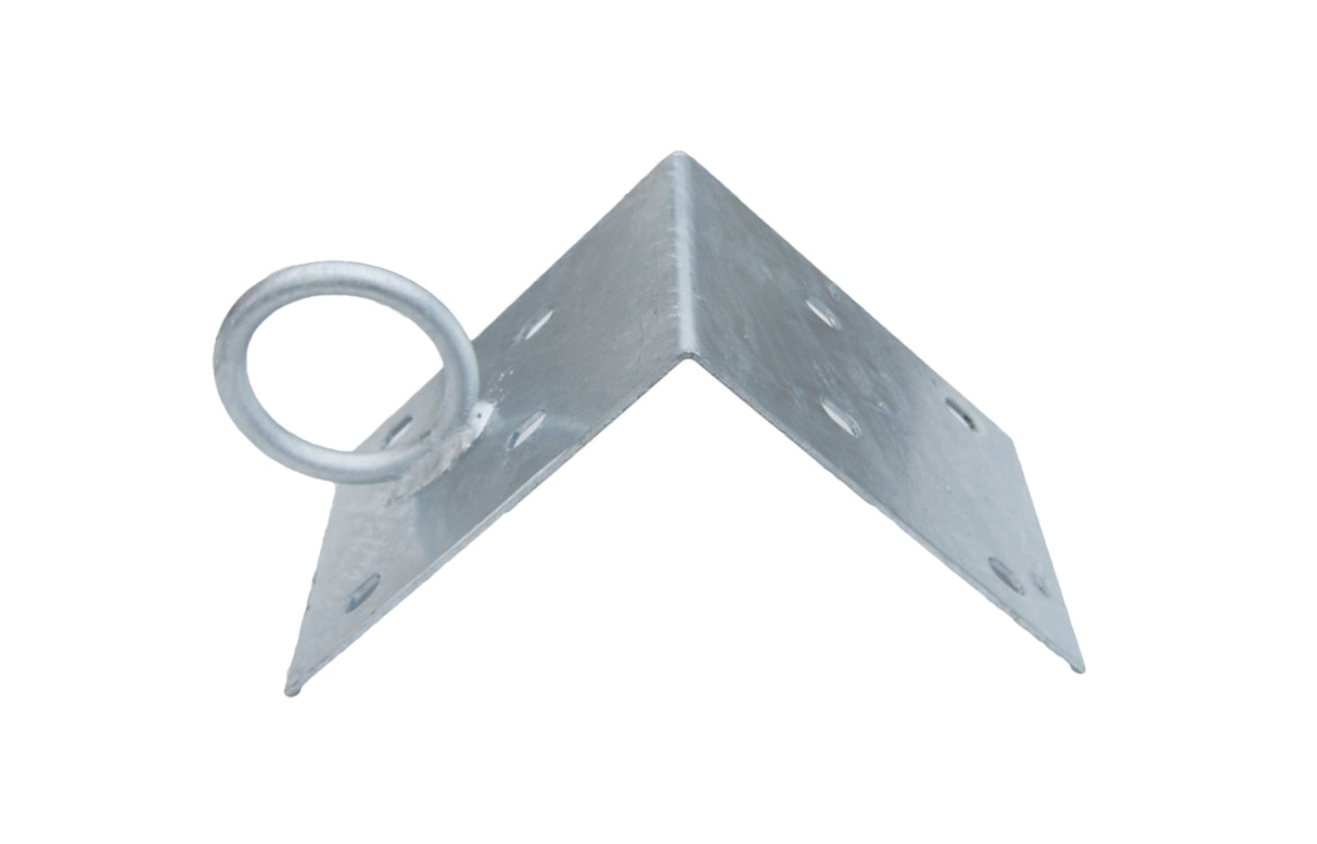 Rörförankring i hörn med ring, metallfäste