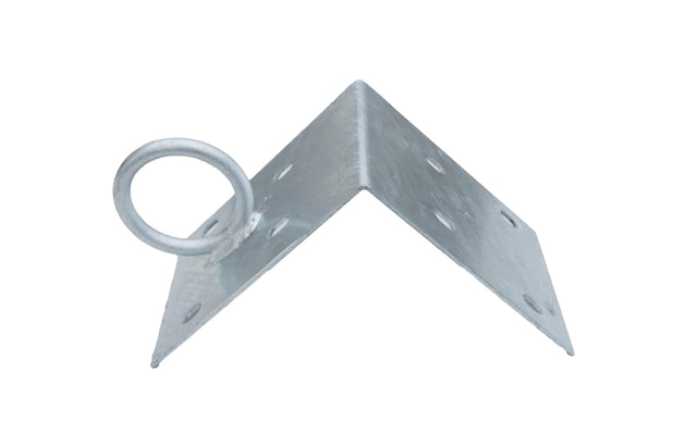 Rörförankring i hörn med ring, metallfäste