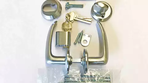 Dørhåndtak inkl. lås og 3 nøkler