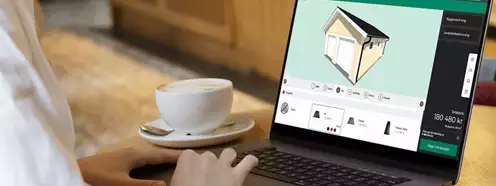 Tegn drømmehuset eller garasjen i 3D