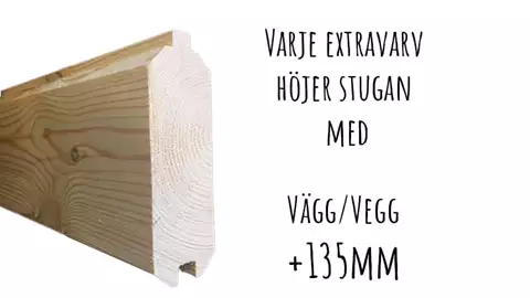 Ekstra veggtømmer - Flytende badstue med flåte 8x4,8m og badstue DL 8 kvm
