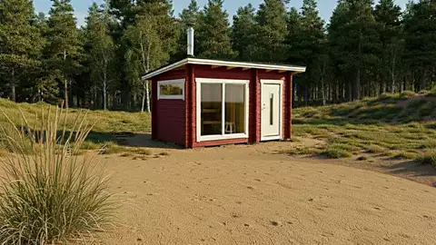 Badstue Saxskær med skråtak 11 kvm